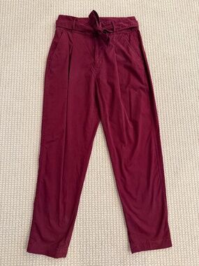 POLO Ralph Lauren Belted Twill Chino Pant Trouser Burgundy Wine Size 10 MINT!